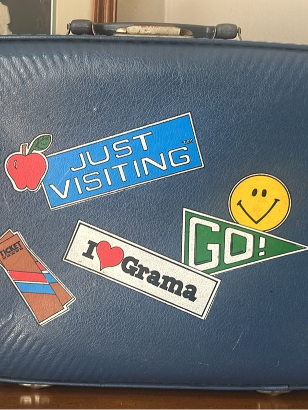 Grandmas House We Go Luggage 1970s Children’s Suitcase
